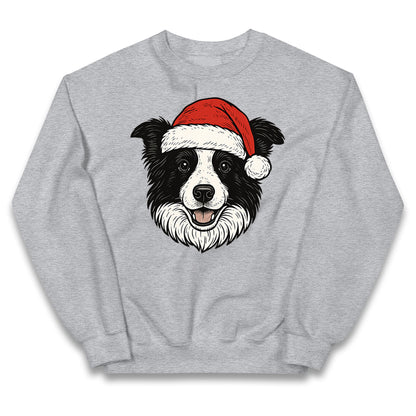 Border Collie Christmas Kids Jumper