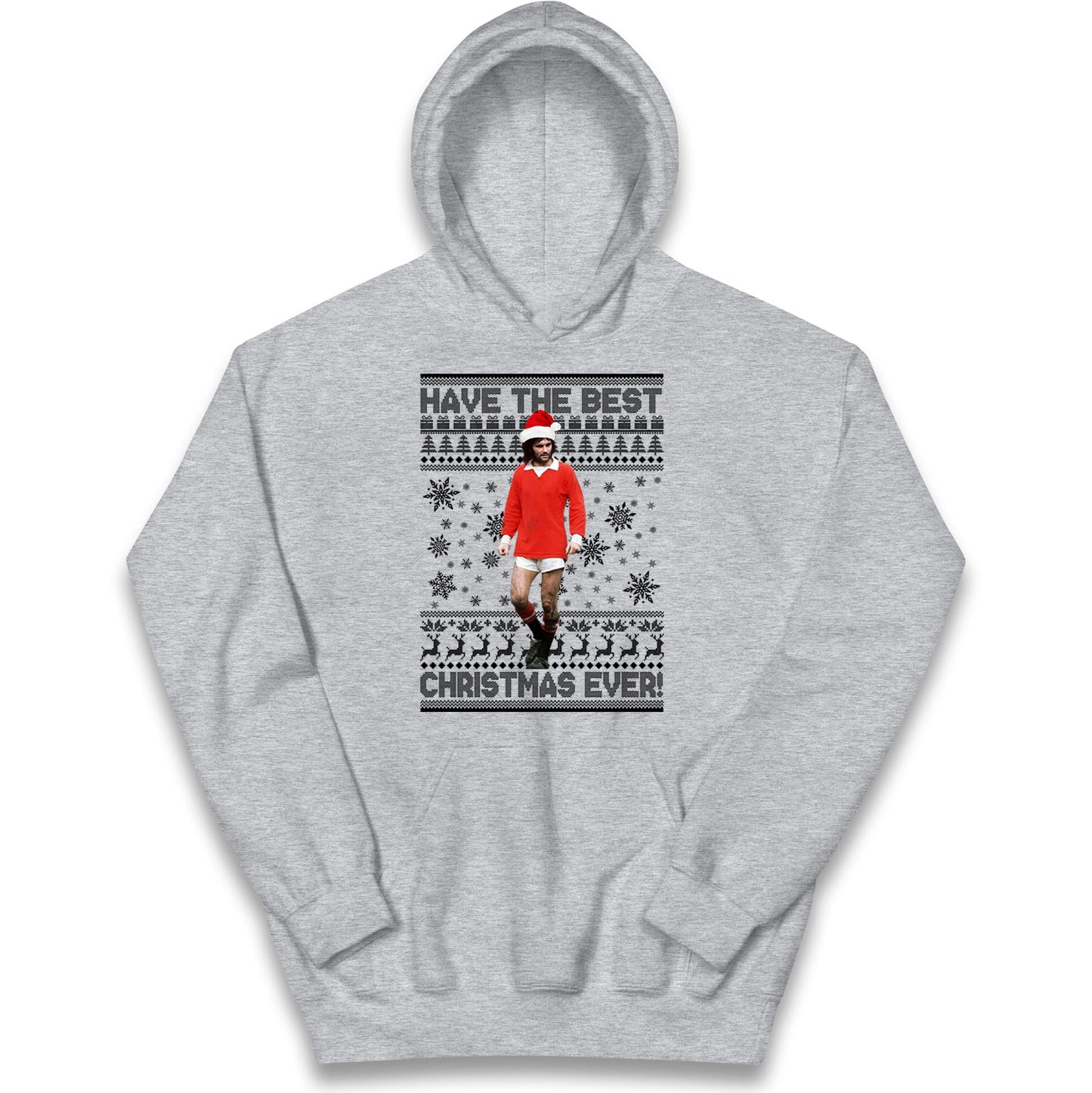 Christmas George Best Kids Hoodie