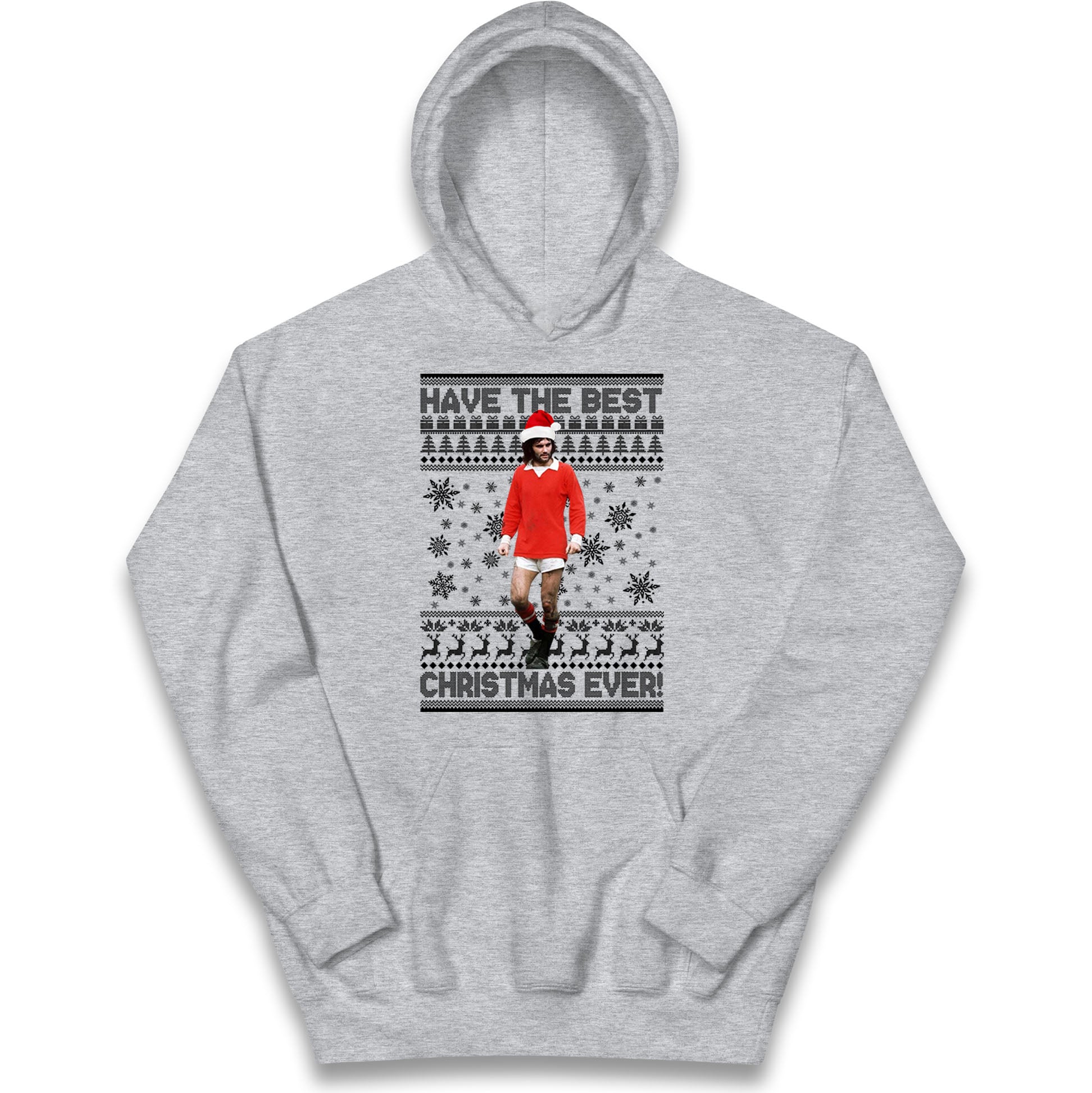 Christmas George Best Kids Hoodie