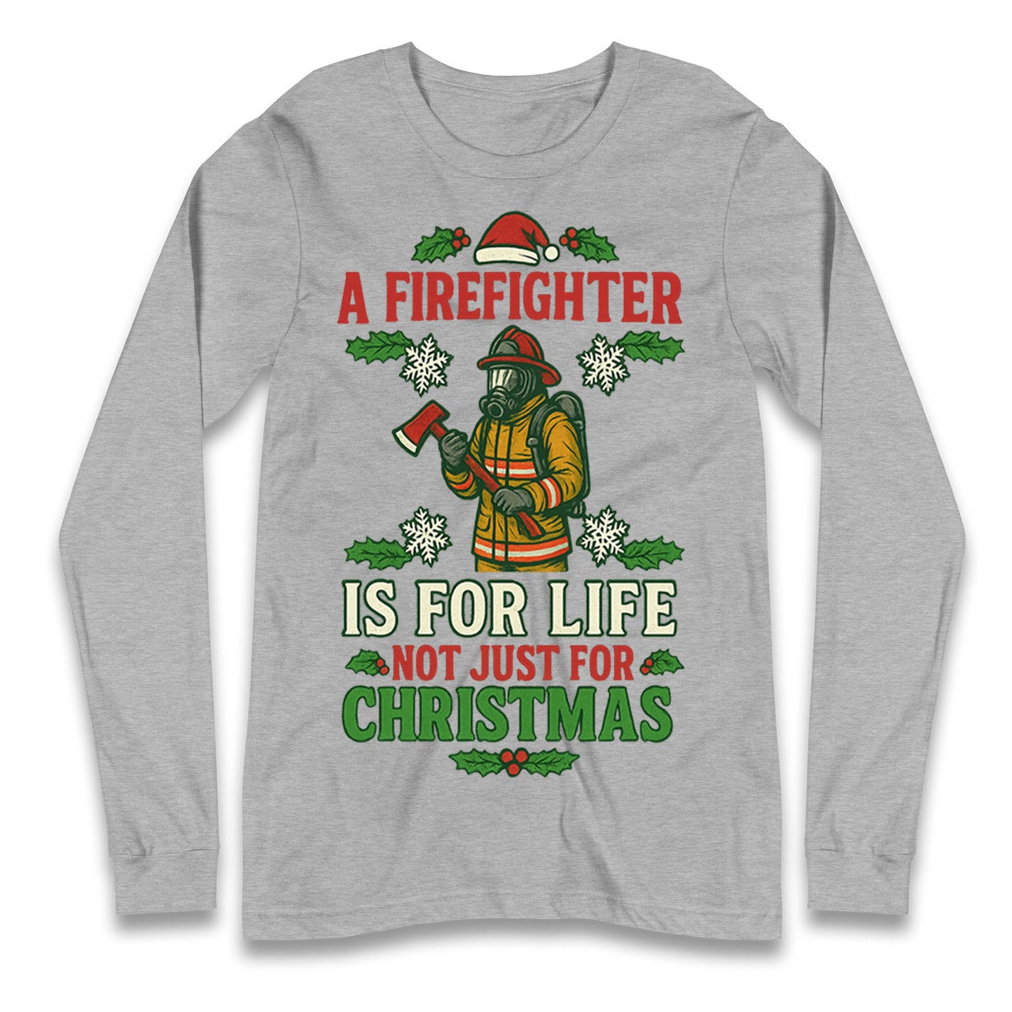 Firefighter Christmas Longsleeve T Shirt