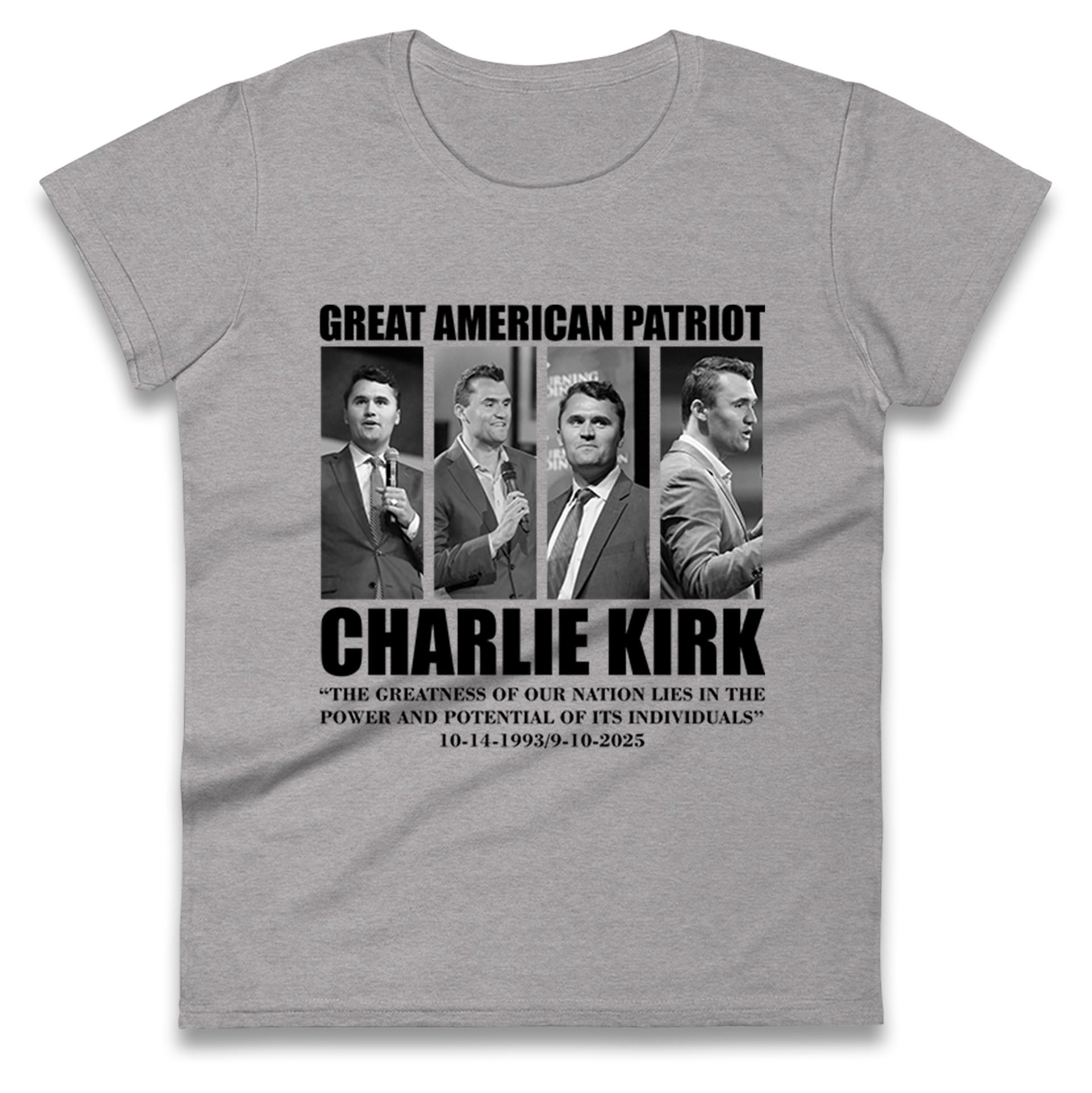 Charlie Kirk Ladies T Shirt 