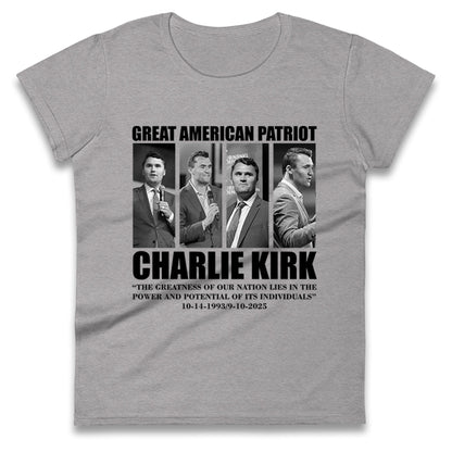 Charlie Kirk Ladies T Shirt 