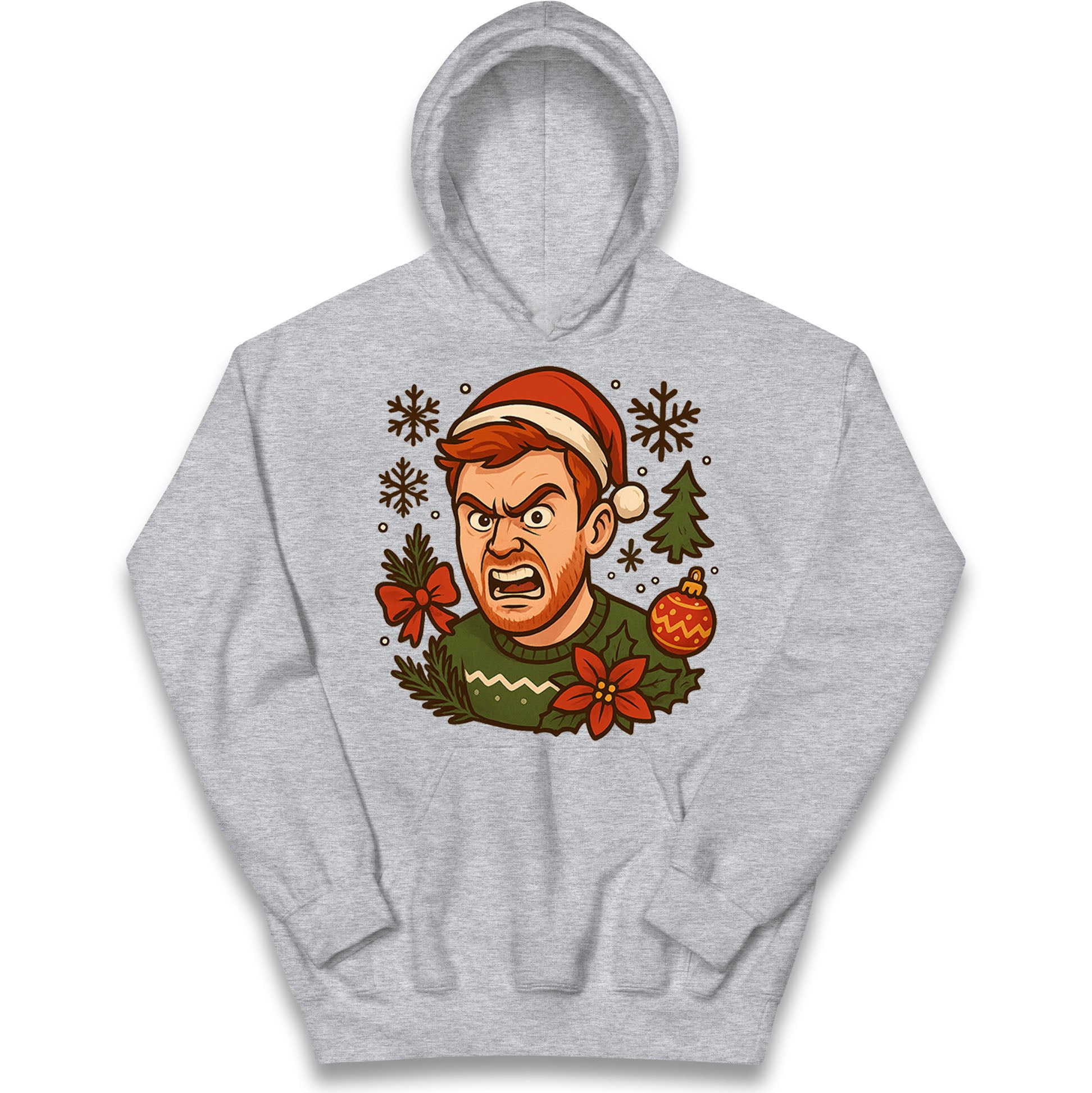Angry Ginge Christmas Kids Hoodie
