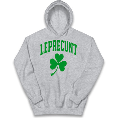 Leprecunt St Patricks Day Kids Hoodie 
