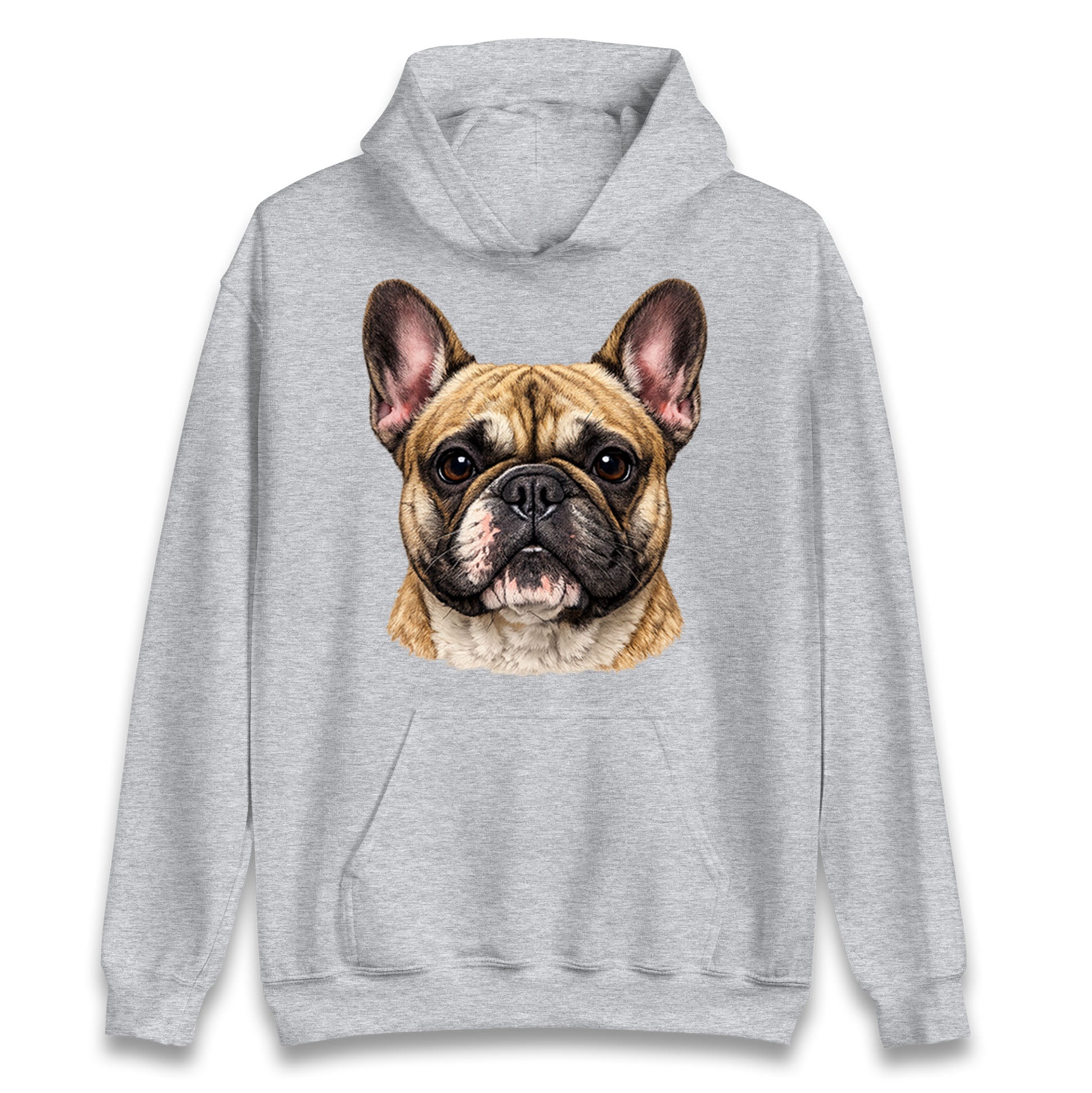 French Bulldog Face Hoodie