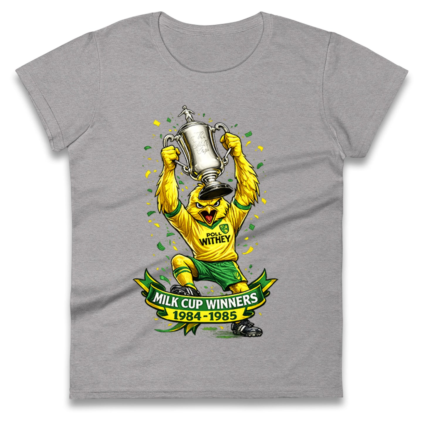 Norwich City Milk Cup Winners Ladies T Shirt