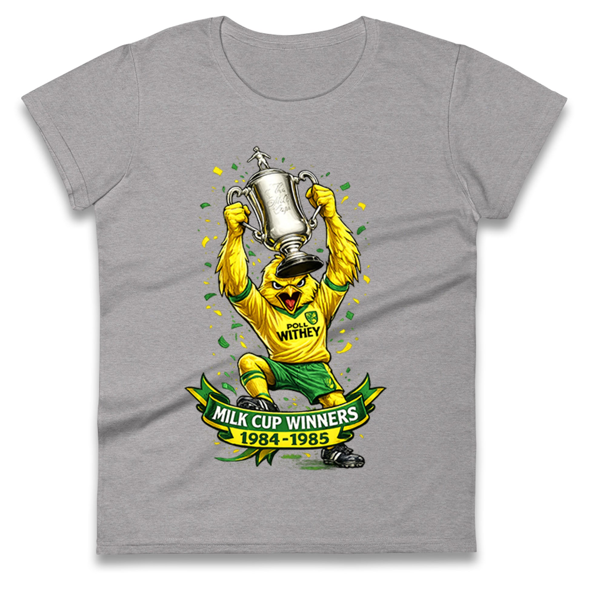 Norwich City Milk Cup Winners Ladies T Shirt