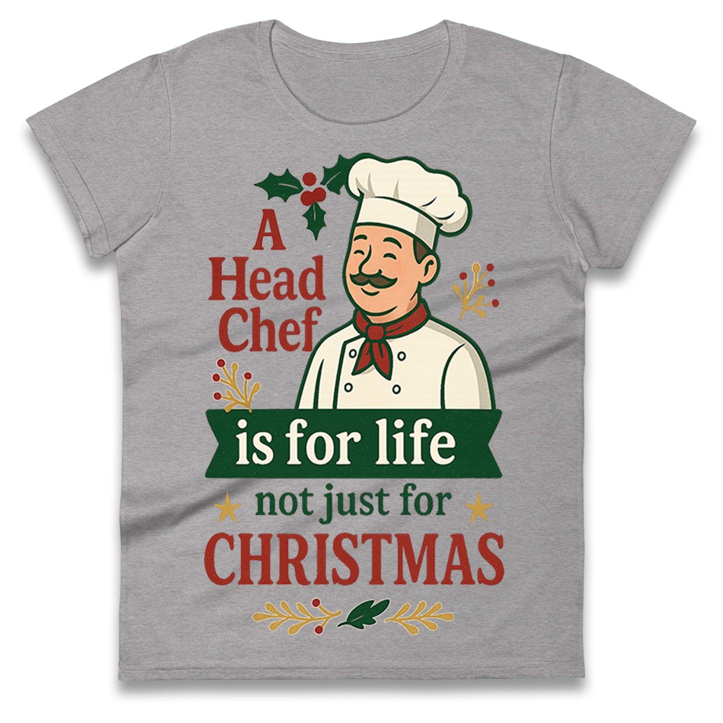 Head Chef Christmas Ladies T Shirt