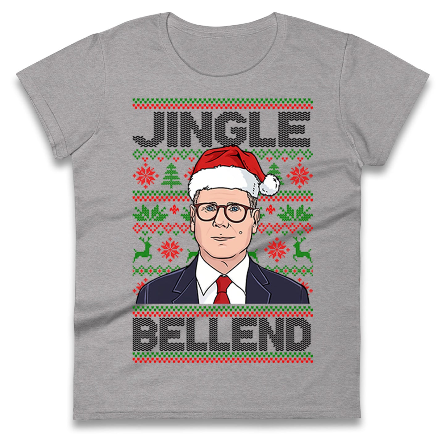 Keir Starmer Jingle Bell End Christmas Ladies Shirt
