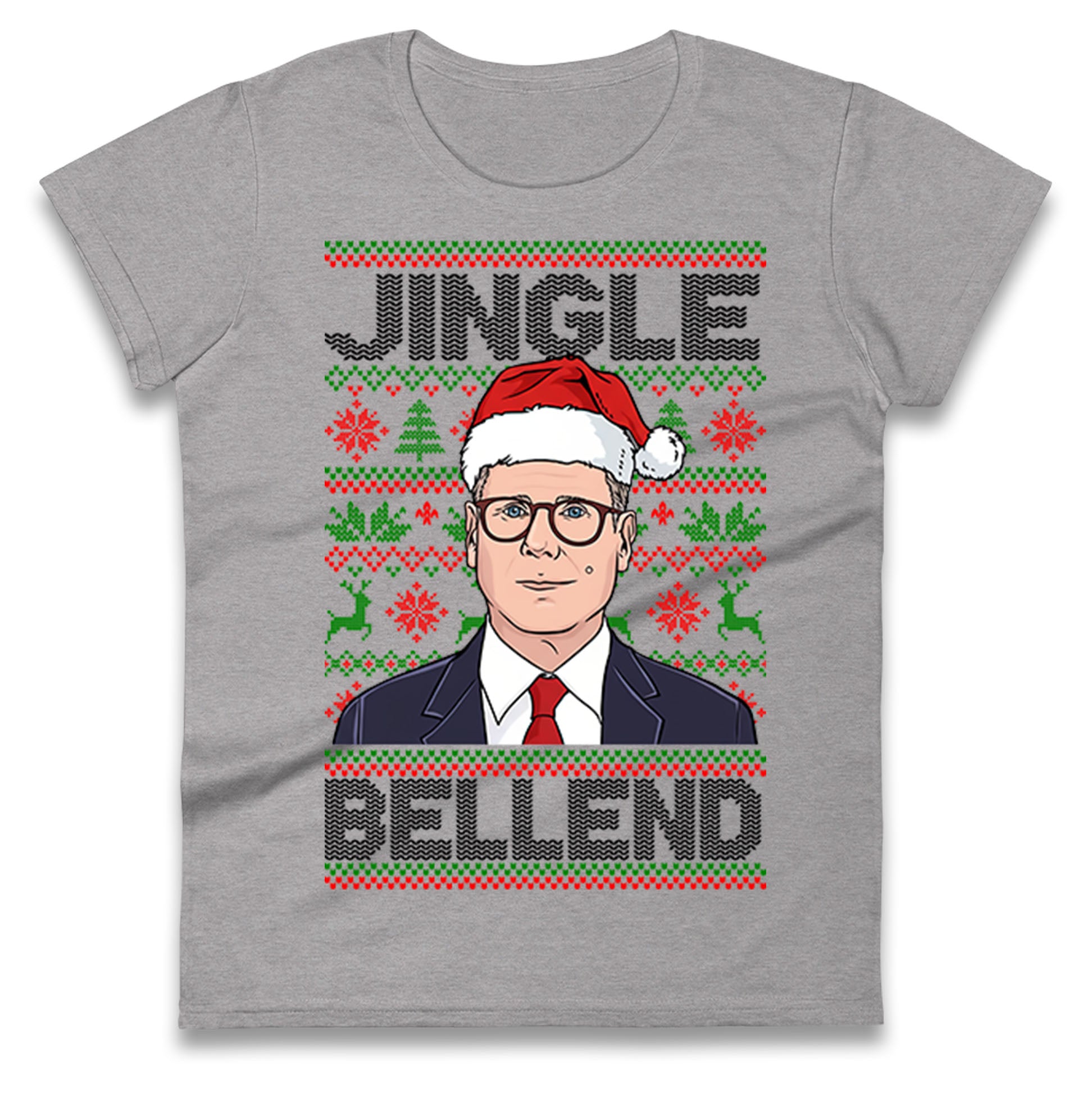 Keir Starmer Jingle Bell End Christmas Ladies Shirt
