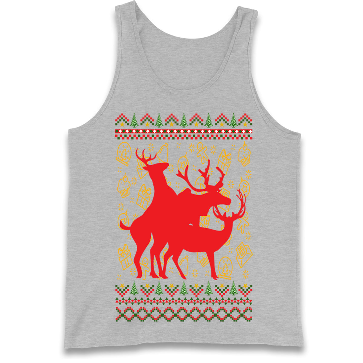 Reindeer Making Fun Christmas Tank Top