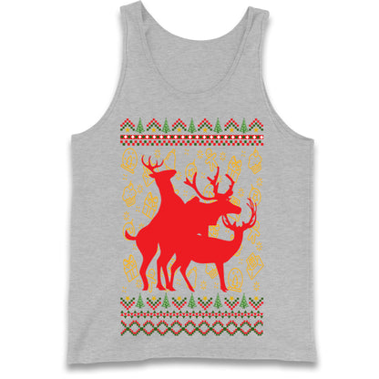 Reindeer Making Fun Christmas Tank Top