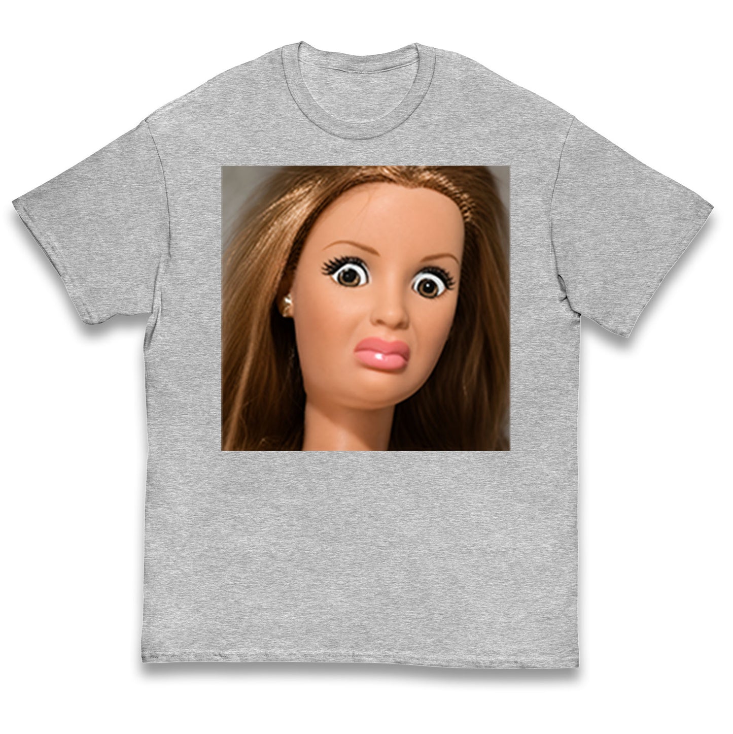Funny Distressed Doll Face Meme Kids T Shirt
