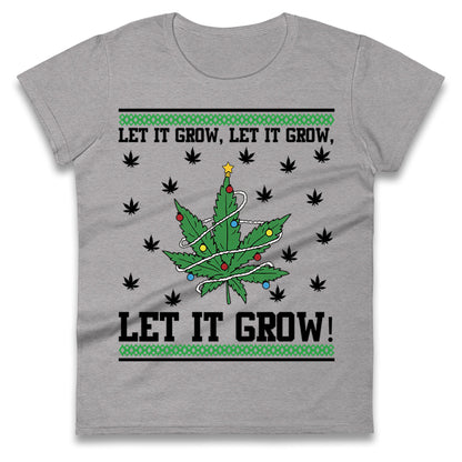 Cannabis Christmas Ladies T Shirt