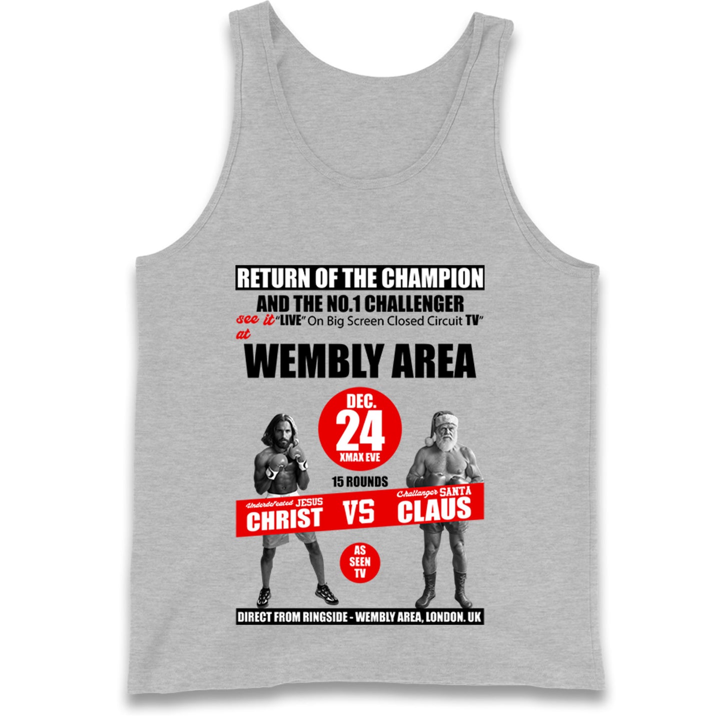 Jesus Christ Vs Santa Claus Tank Top
