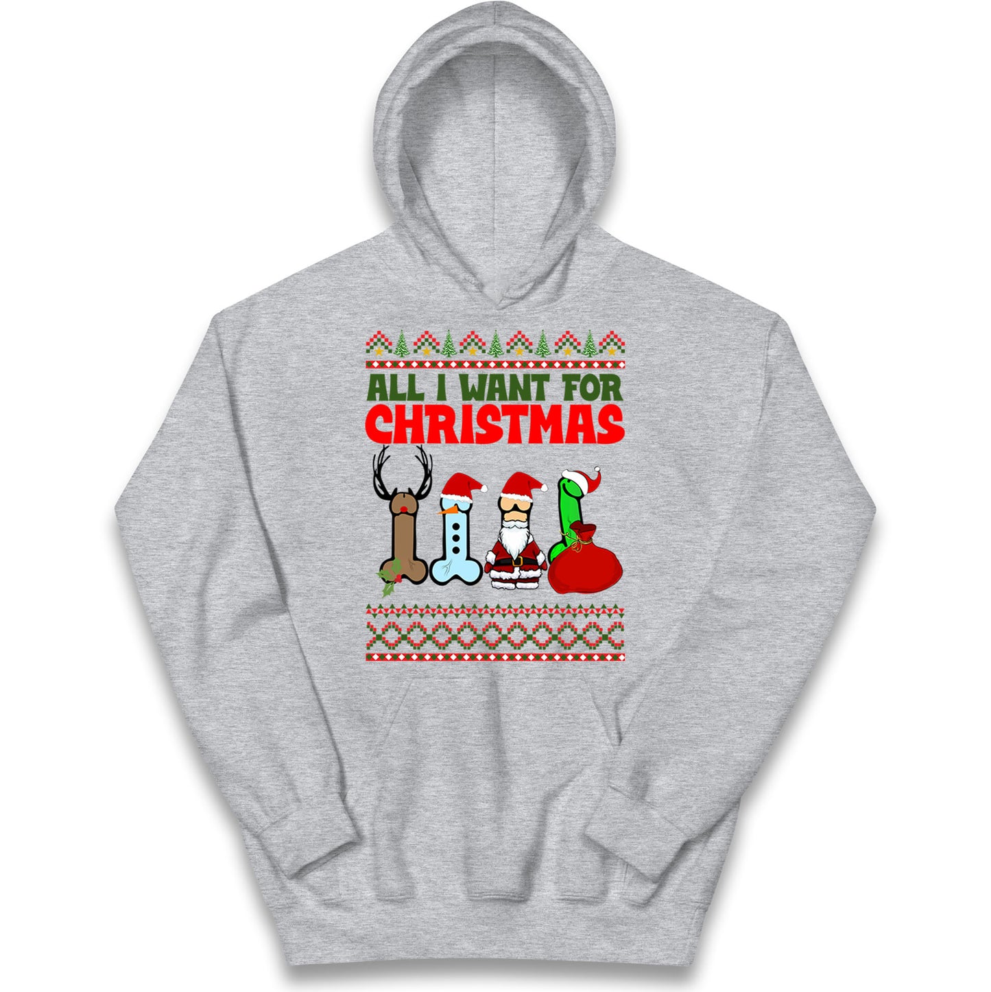All I Want For Christmas Funny Adults Joke Hoodie
