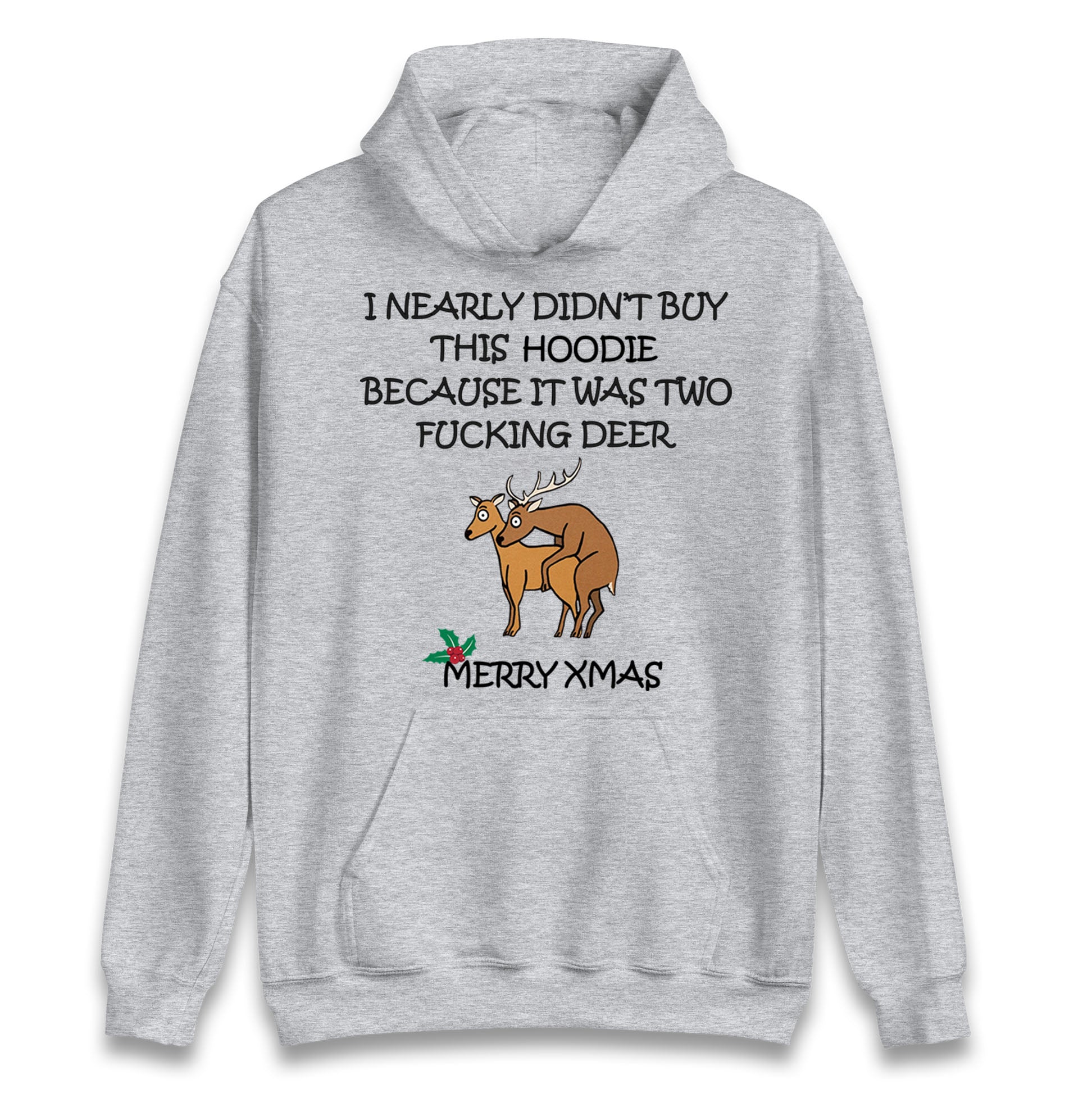 fucking deer christmas hoodie