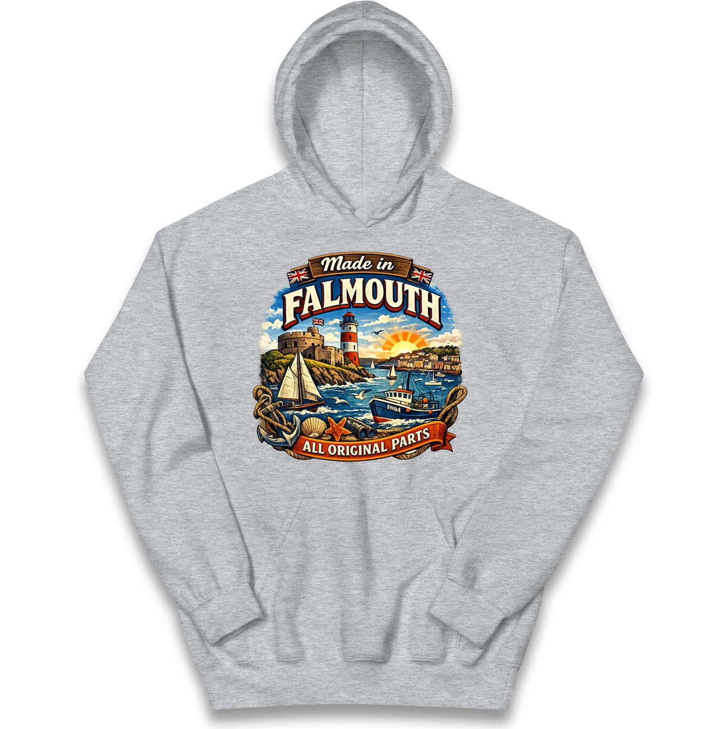 Made In Falmouth All Original Parts Kids Hoodie