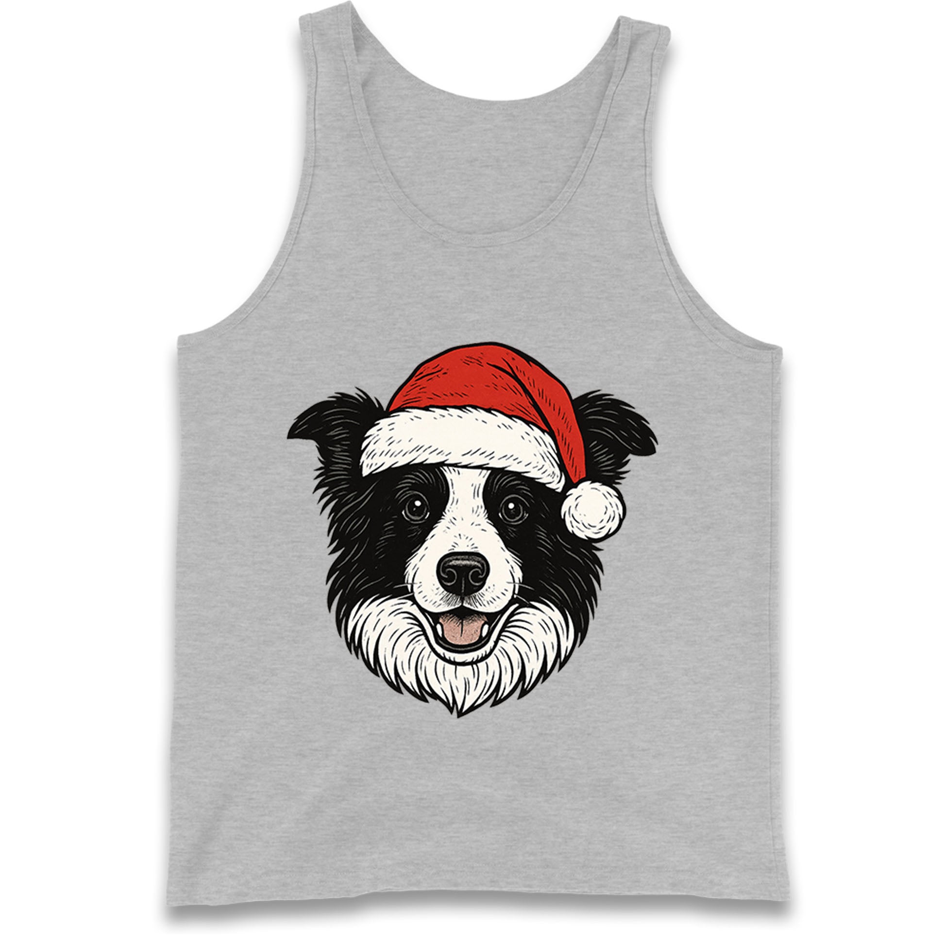 Border Collie Christmas Tank Top