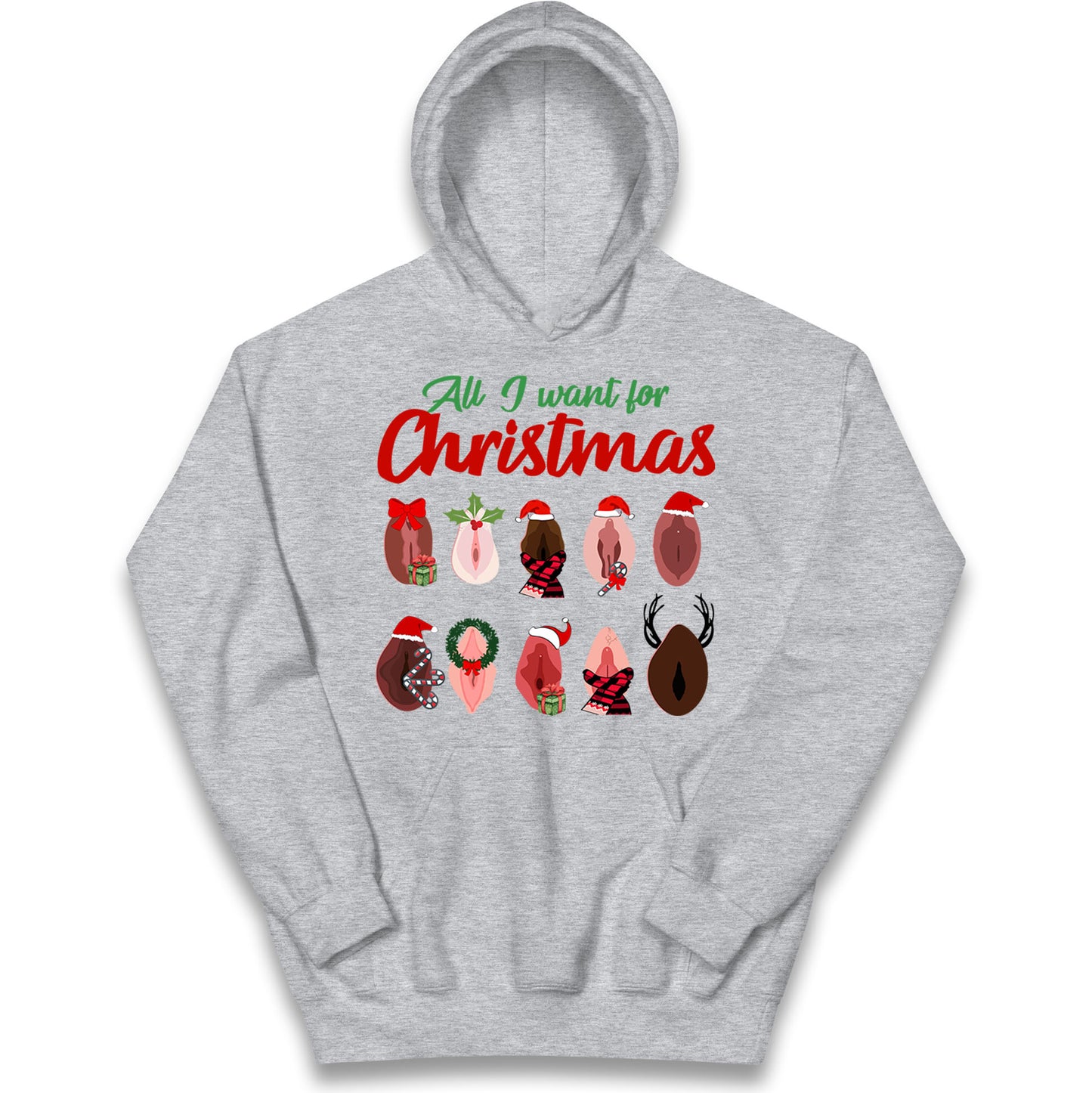 All I Want For Christmas Vagina Funny Hoodie