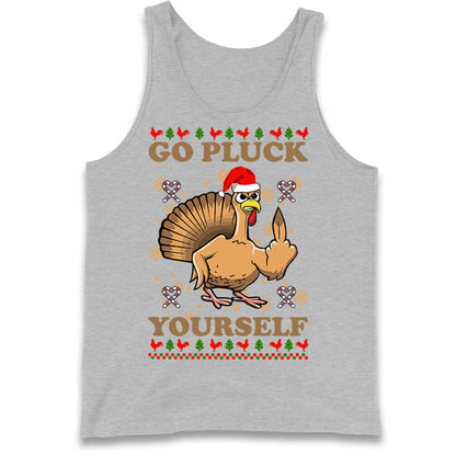 Christmas Go Pluck Yourself Funny Tank Top