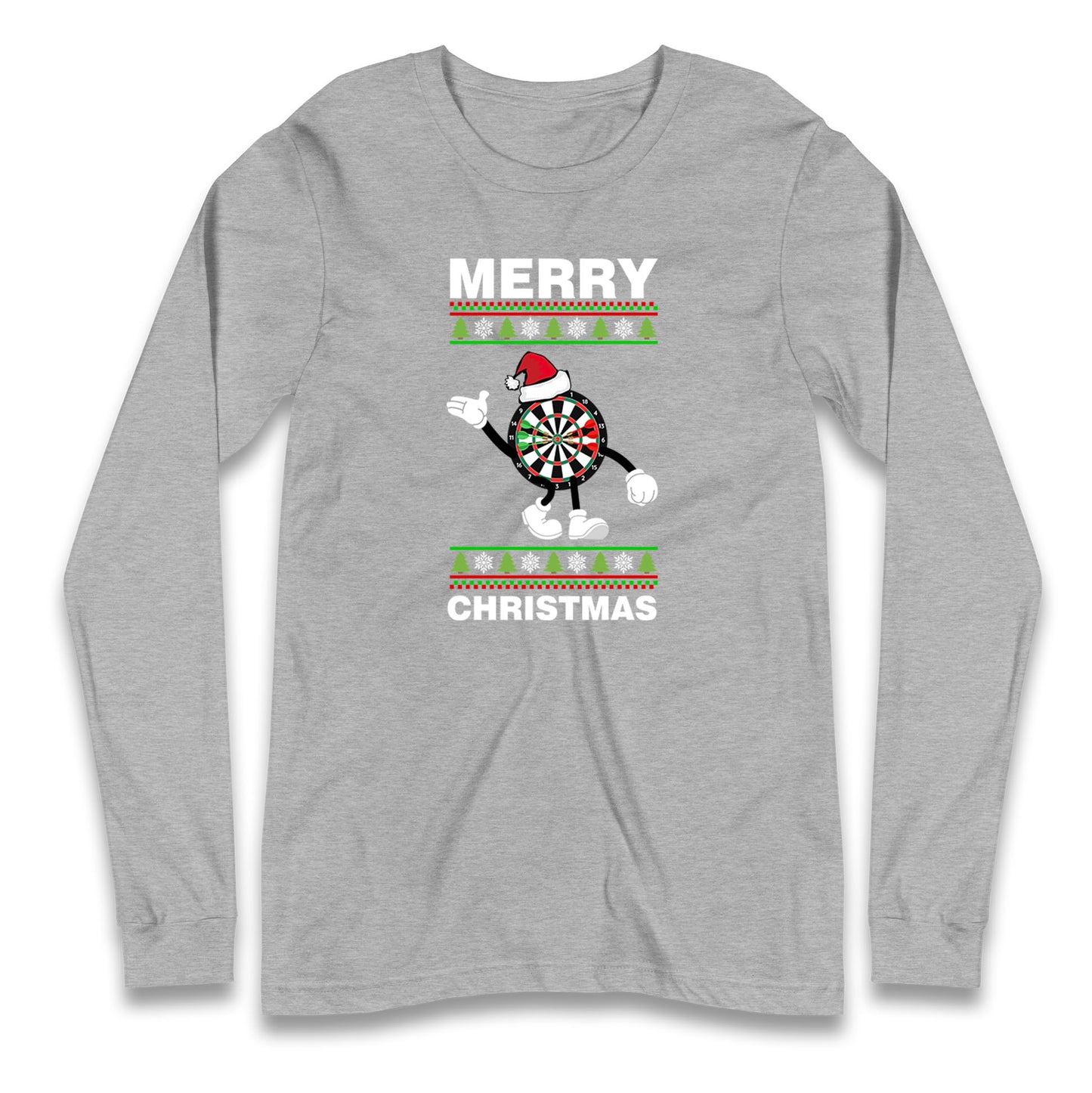 dartboard christmas santa costume long sleeve t shirt