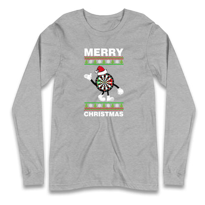 dartboard christmas santa costume long sleeve t shirt