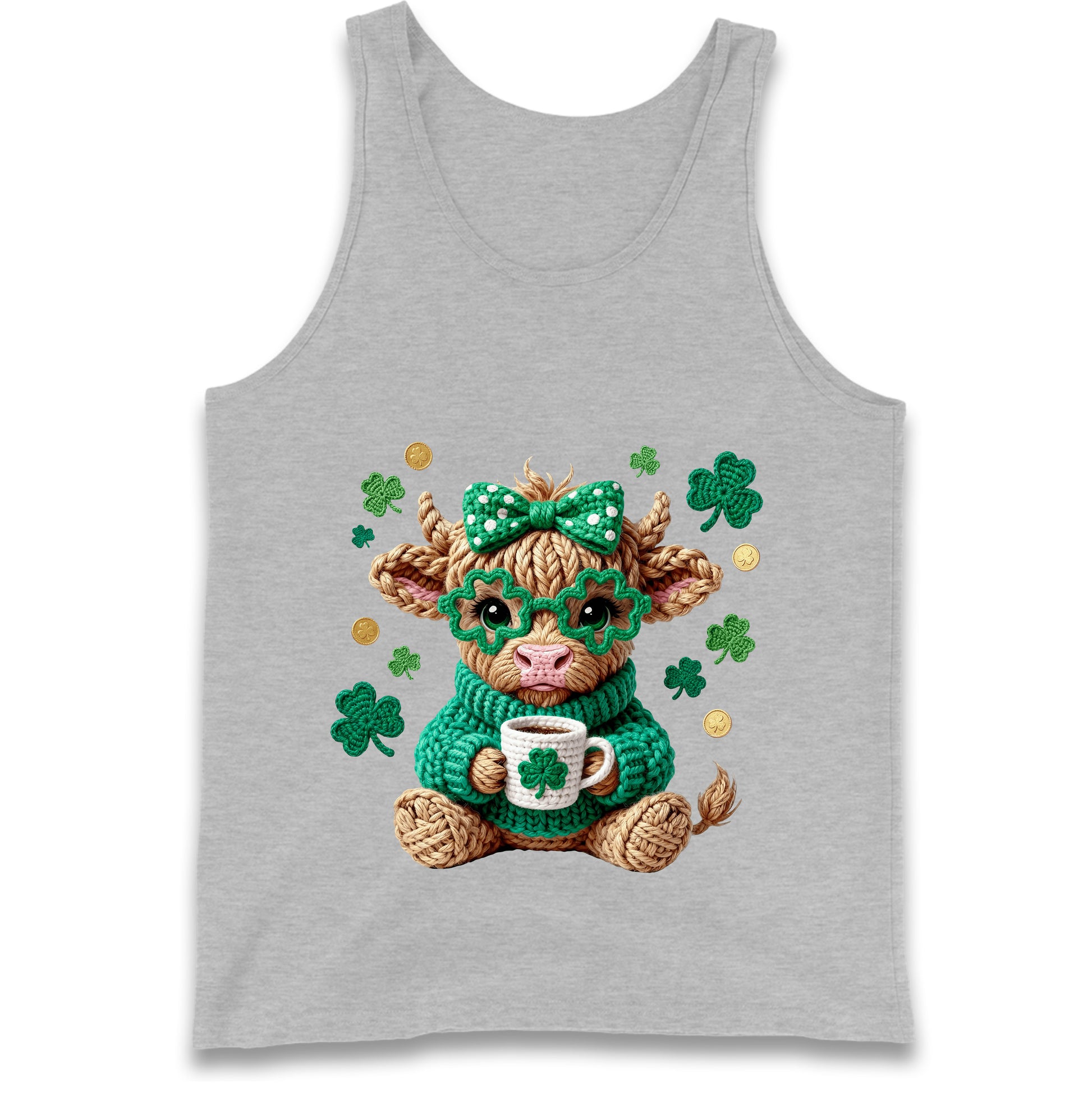 Cute Cow St Patrick Tank Top