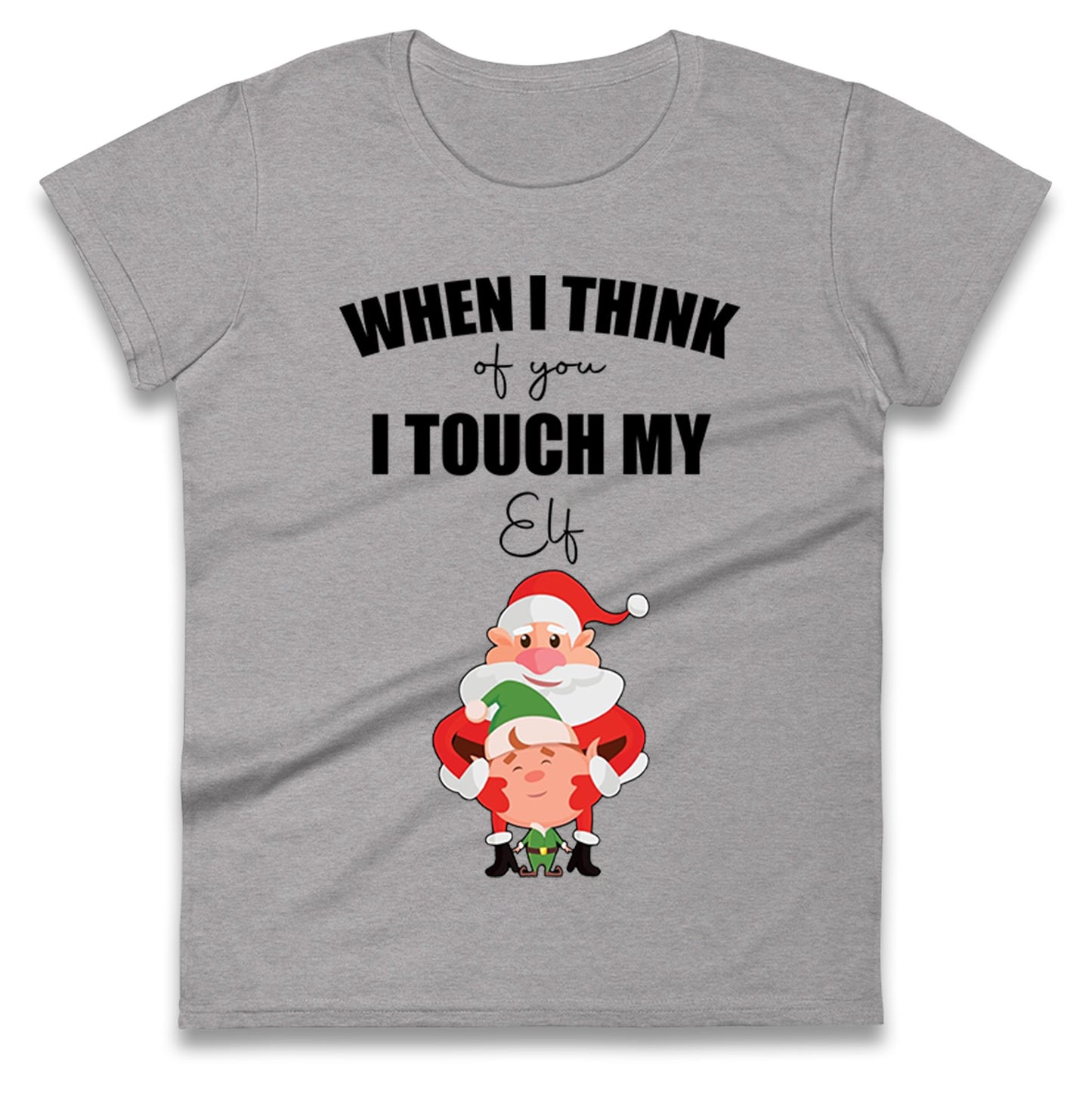 Santa Elf Christmas Ladies T Shirt
