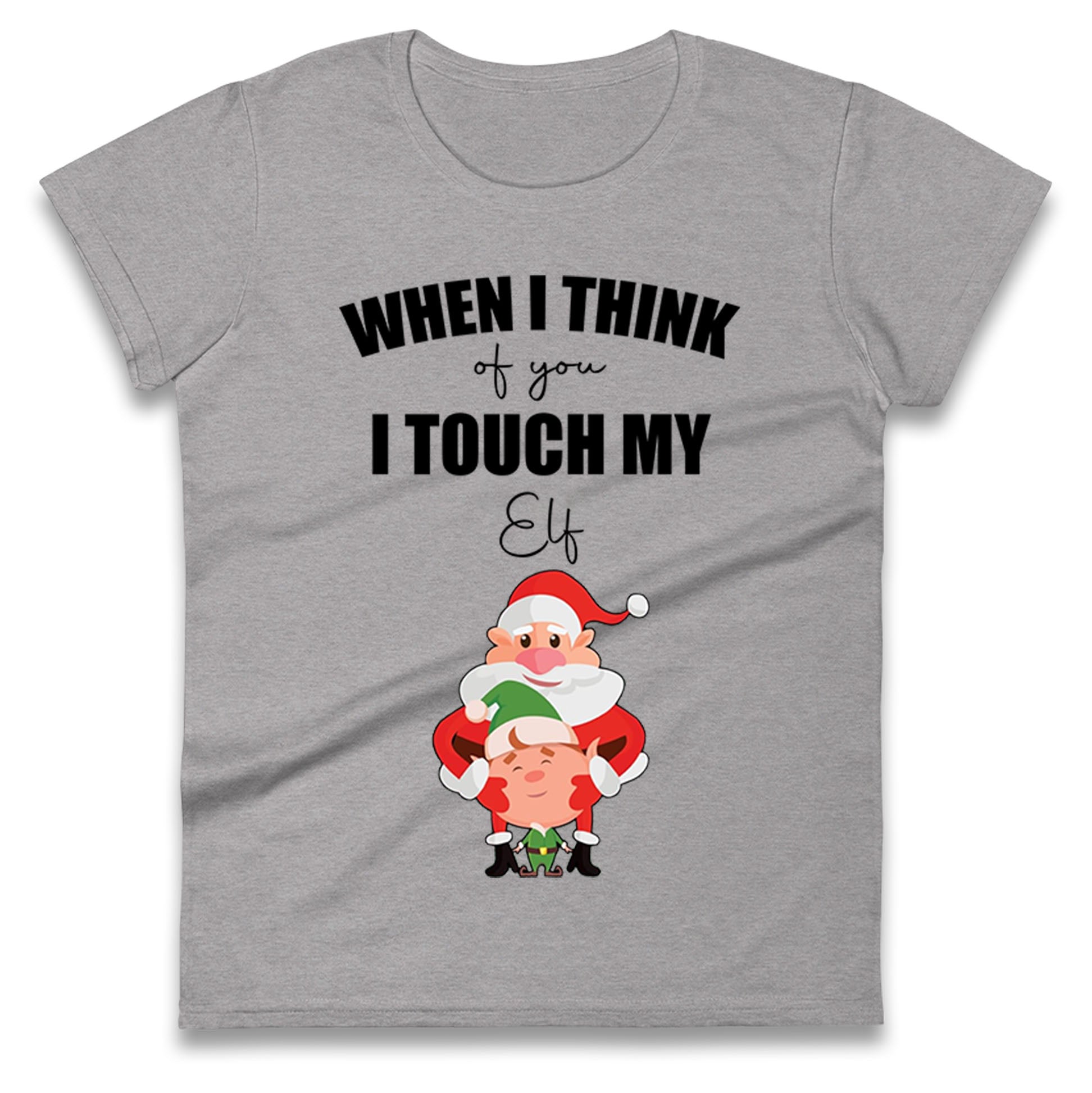 Santa Elf Christmas Ladies T Shirt