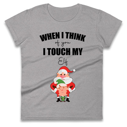Santa Elf Christmas Ladies T Shirt