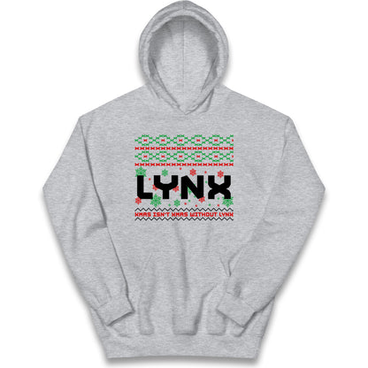 Lynx Christmas Kids Hoodie