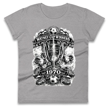 Retro Derby Watney Cup Winners 1970 Ladies T Shirt 