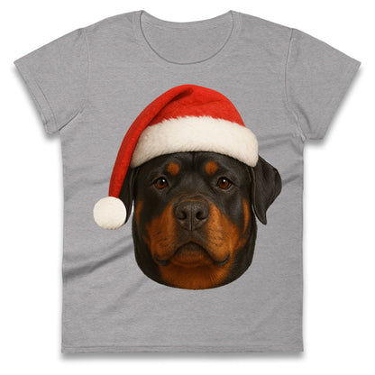 Rottweiler Christmas Ladies T Shirt 