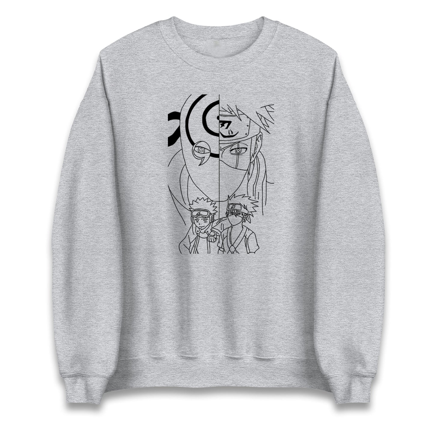 Naruto Shippuden Sweatshirt Obito Uchiha, Kakashi Hatake, And Friends Top