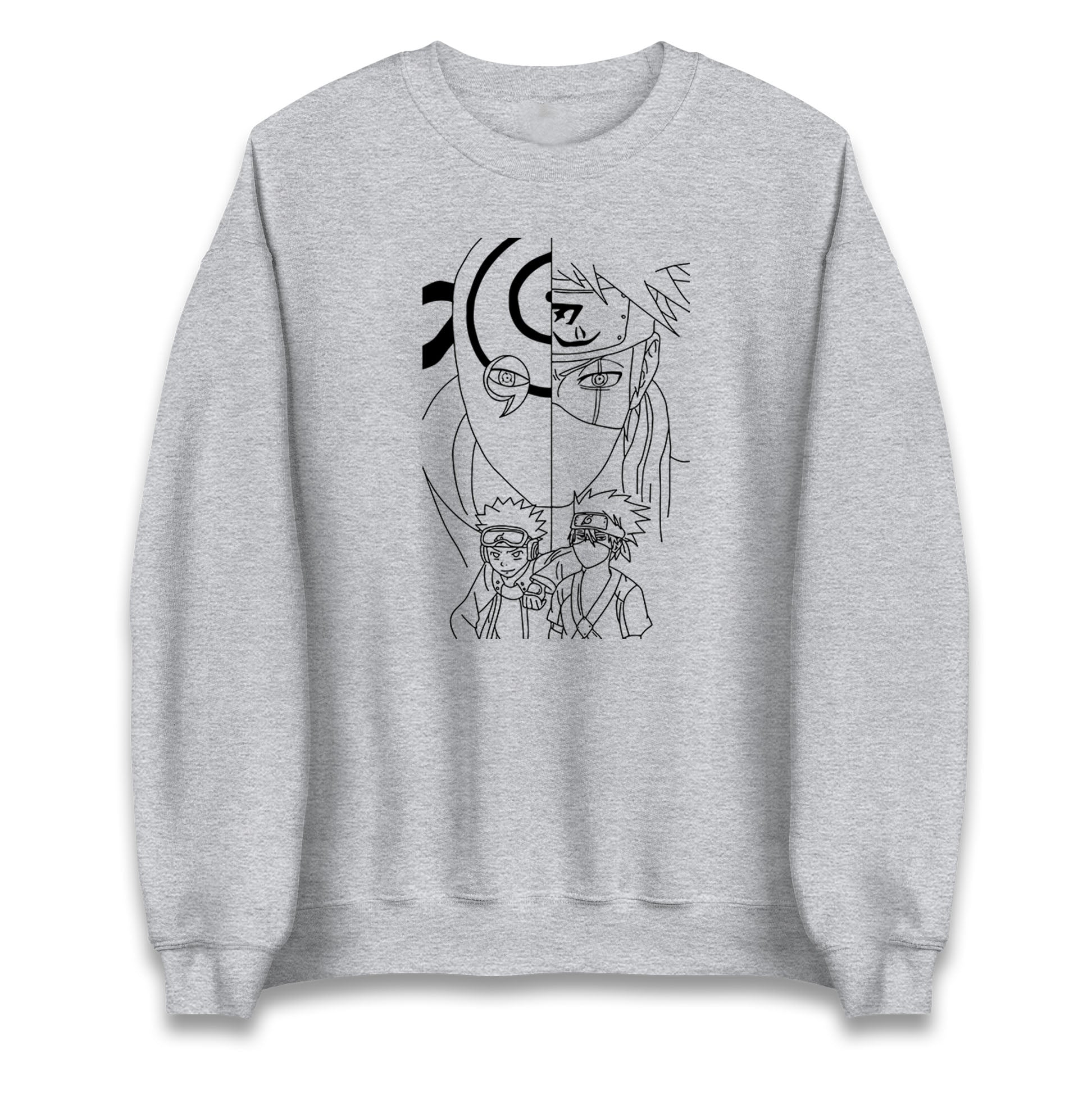 Naruto Shippuden Sweatshirt Obito Uchiha, Kakashi Hatake, And Friends Top