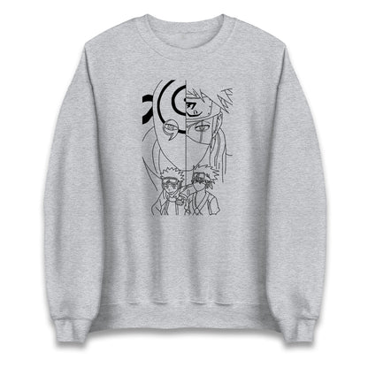 Naruto Shippuden Sweatshirt Obito Uchiha, Kakashi Hatake, And Friends Top