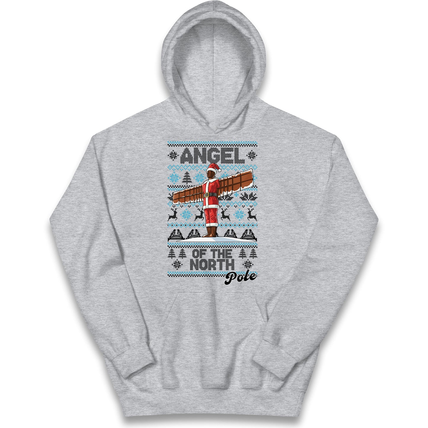 Angel Of The North Pole Christmas Kids Hoodie