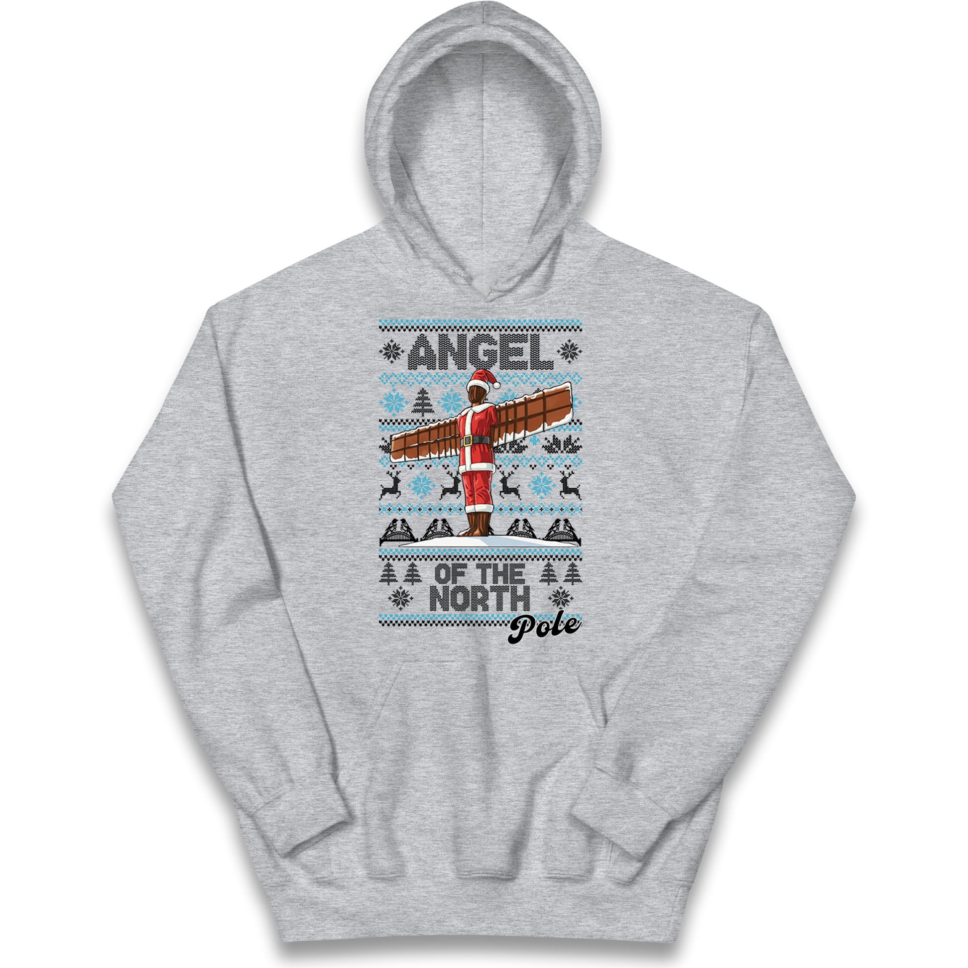 Angel Of The North Pole Christmas Kids Hoodie