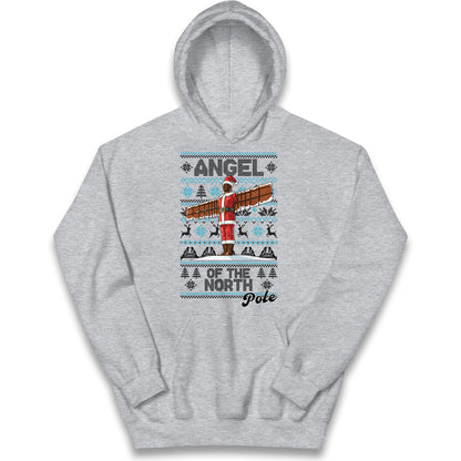 Angel Of The North Pole Christmas Kids Hoodie