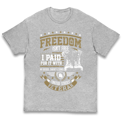 United States Veteran Kids T Shirt