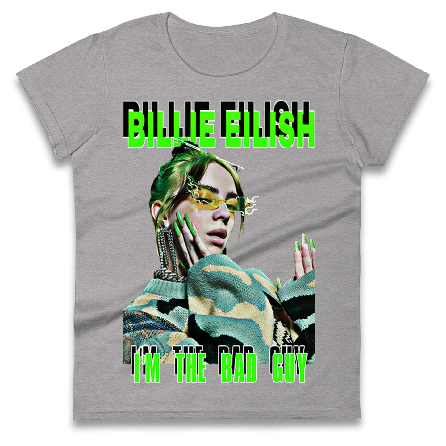 Billie Eilish Singer Ladies T Shirt