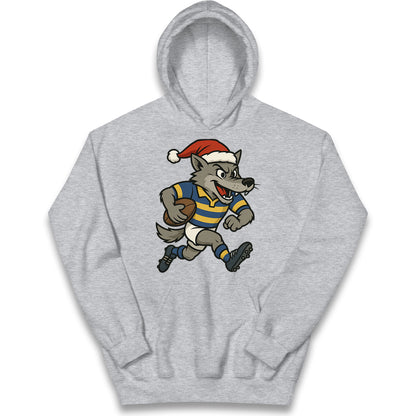 Retro Warrington Wolves Christmas Kids Hoodie