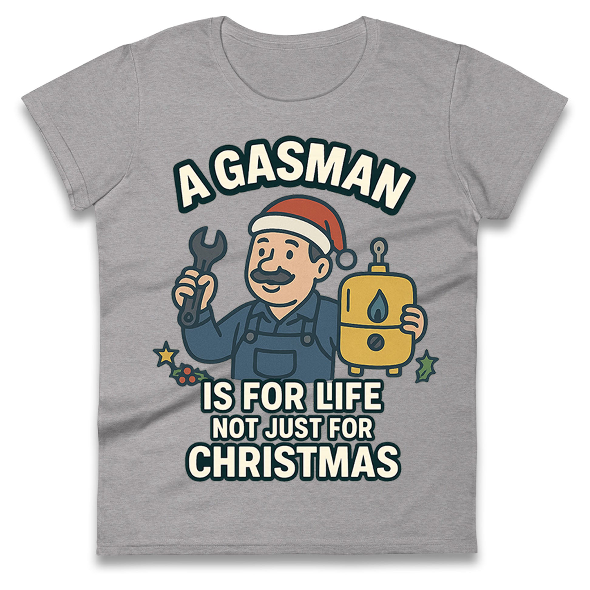 Gasman Christmas Ladies T Shirt
