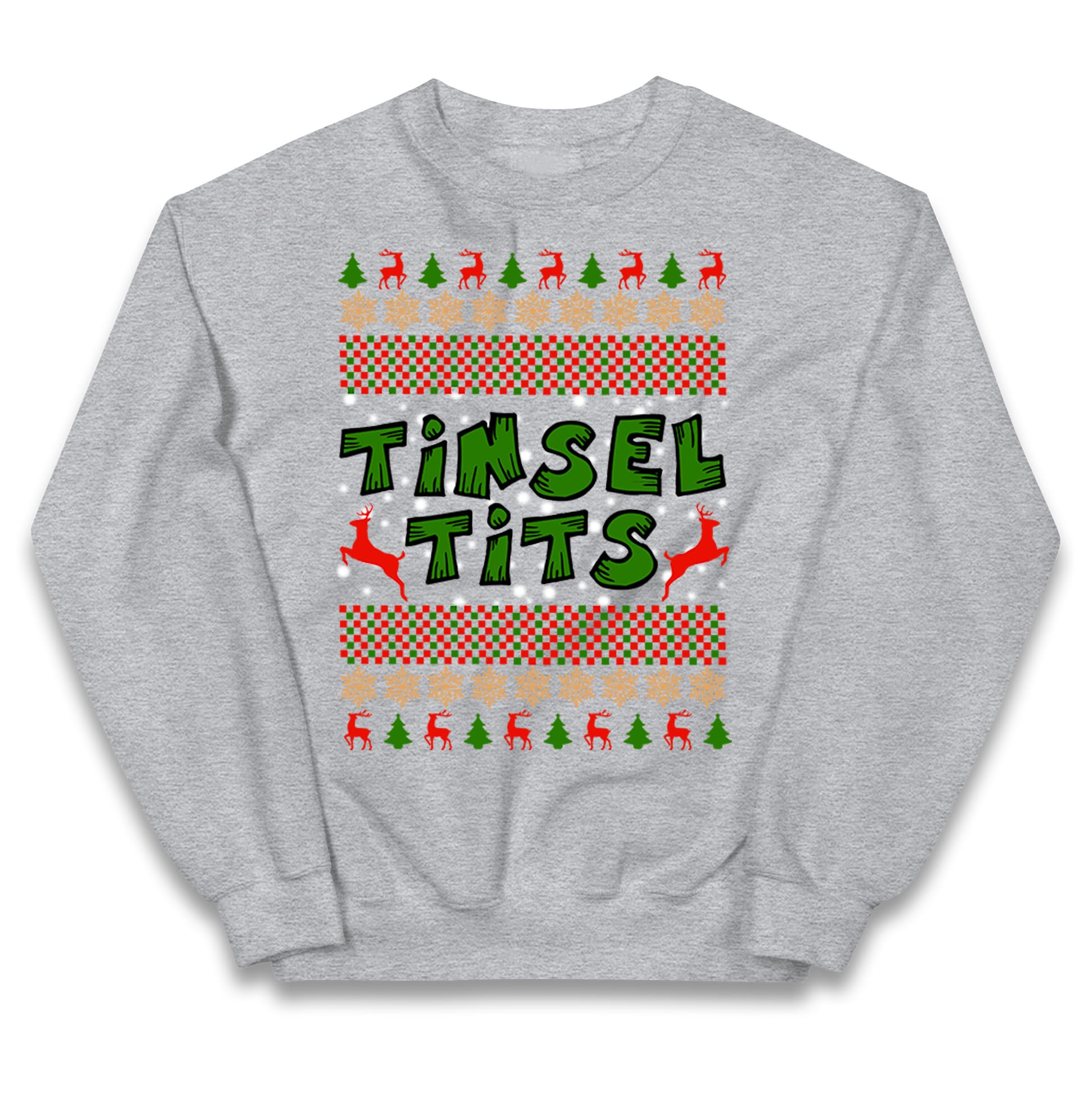 Christmas Tinsel Tits Funny Jumper