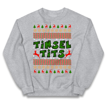 Christmas Tinsel Tits Funny Jumper