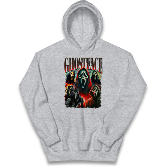 Ghost Face Halloween Bootleg Kids Hoodie