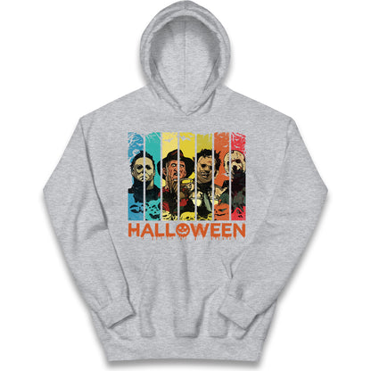 Vintage Villains Halloween Kids Hoodie