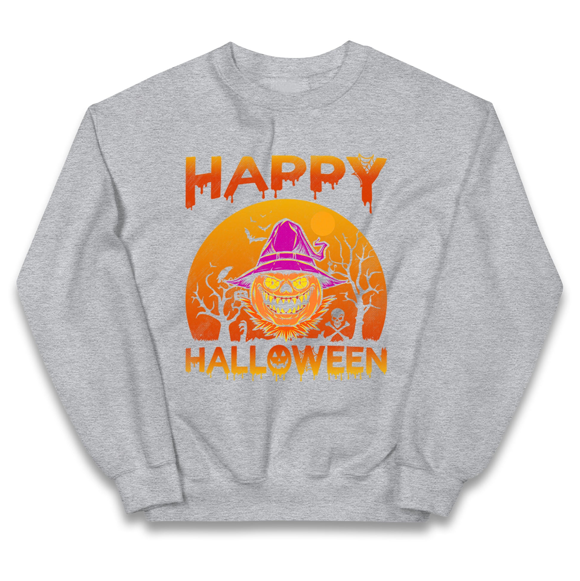 Happy Halloween Pumpkin Witch  Jumper
