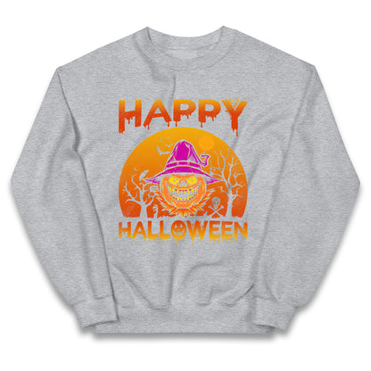 Happy Halloween Pumpkin Witch  Jumper
